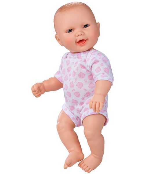 Berjuan bébé poupée Nouveau-né Filles de 30 cm vinyle/textile rose/blanc