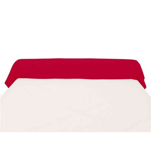 Taie de traversin rouge 100% coton 140 cm
