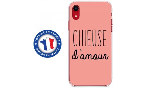 Coque souple pour Apple iPhone XR avec impression Motifs Chieuse d'Amour rose