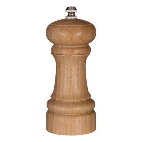 Moulin &agrave; sel & poivre en bois ""bistrot"" 14cm naturel