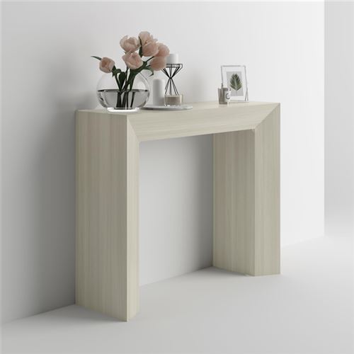 Mobilifiver Table console Giuditta, Orme Perle, 90 x 30 x 75 cm, Mélaminé, Made in Italy