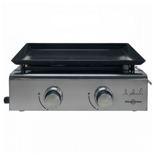 Plancha au gaz Vitrokitchen PG210IB Acier inoxydable (2 Zones de cuisson)