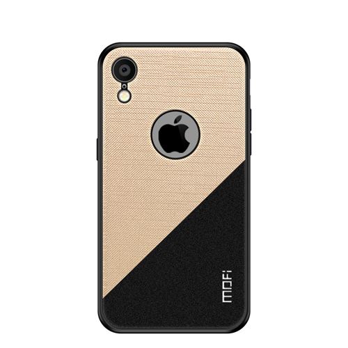 Coque en TPU combo de tissu fin or pour votre Apple iPhone XR 6.1 inch