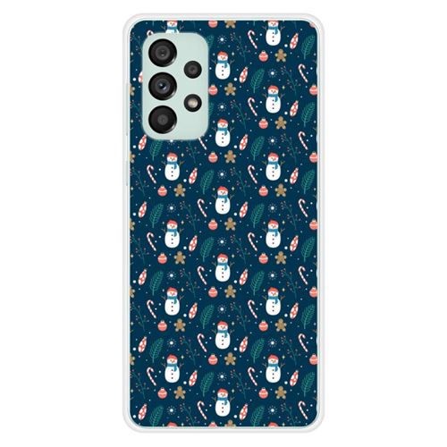 Coque en silicone imprimée compatible Samsung Galaxy A73 5G NO Bonhomme de neige