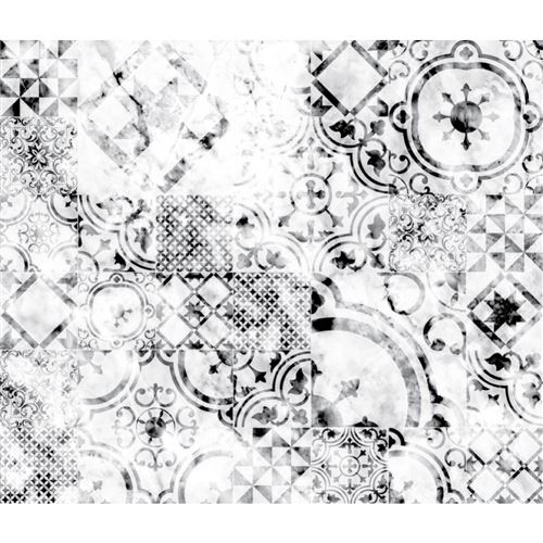 Crédence adhésive en alu imitation Marbre - L. 20 x l. 20 cm - Blanc - Design CPM - Patch