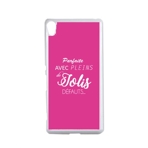 Coque Parfaite Avec Pleins De Jolis Defauts Fond Rose Compatible Sony Xperia X Transparent