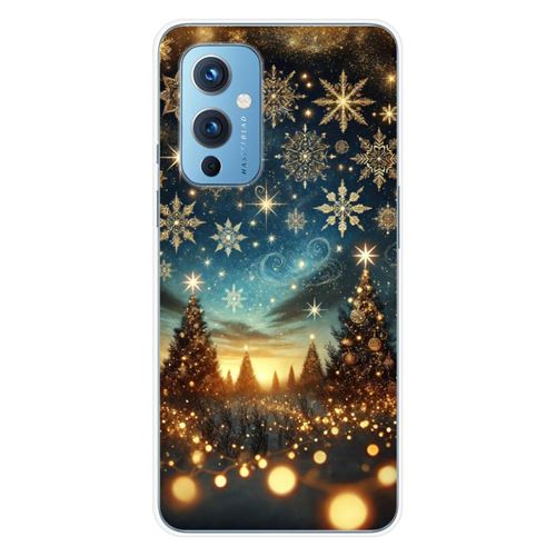 Coque en silicone imprimée compatible OnePlus 9 NO Magie de Noël