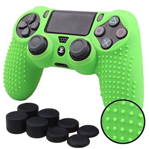 Oem Vert Coque De Protection En Silicone Avec 8 Caps Pour Manette Ps4/Slim/Pro - Image 1