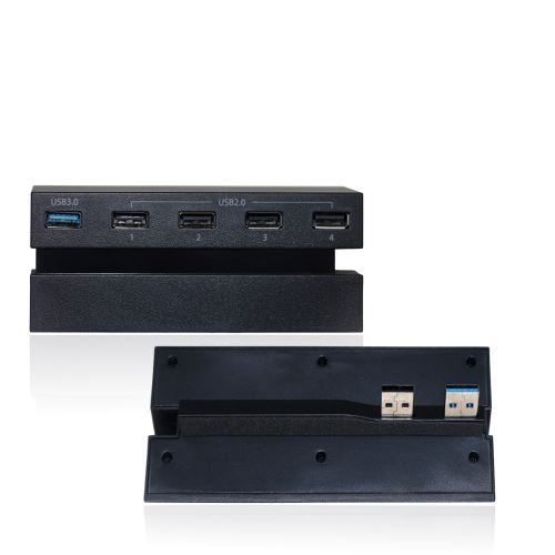 PS4 Slim USB Hub Adaptateur D'extension 5 Ports pour Sony Playstation PS4 - Noir