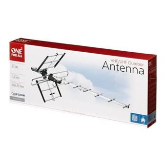 ONE FOR ALL SV9357 - Antenne TV exterieure, Full HD, Filtre 4G - Montage simple - Gris