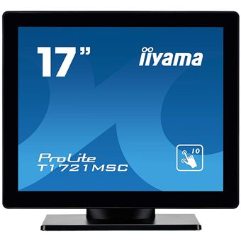 IIYama Prolite t1721msc 43 cm Ordinateur 17 capacitif Multitouch LED Backlight 1280 x 1024 5 ms 225 CD/m Verre de Protection VGA DVI Noir 