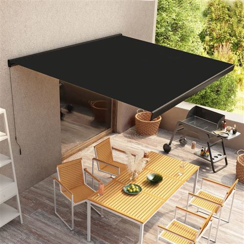 vidaXL Store à cassette manuel 350x250 cm Anthracite