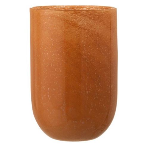 Paris Prix - Vase Rond En Verre Design median 35cm Orange