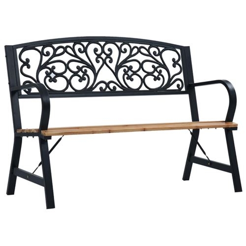 Vidaxl Banc De Jardin Bois Et Métal - Image 3