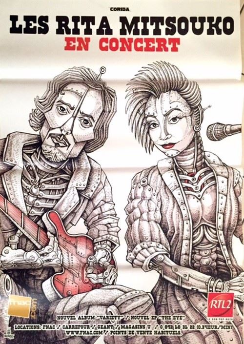 Les Rita Mitsouko - 80x120 cm - AFFICHE / POSTER