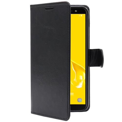 Bear Village® Coque pour Galaxy J6 2018 #1 Noir Couleur Solide Flip Stand Cover Coque pour Samsung Galaxy J6 2018 Étui de Protection Cuir avec 9 Emplacements pour Cartes 