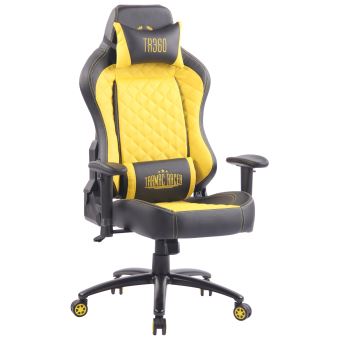 Fauteuil De Bureau Chaise Gaming Rapid En Similicuir Couleur Noir Jaune Achat Prix Fnac