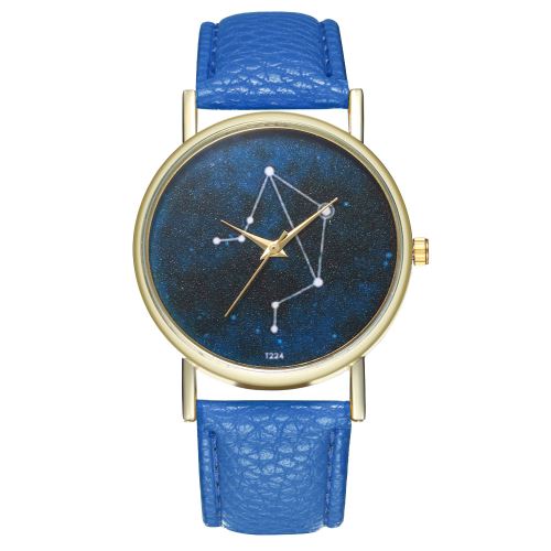 Starry Draco Constellation Montre Femme Montre Montre Homme Cadeau Creative Minimaliste Montre À Quartz T224-ABleu foncé