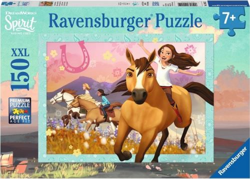 Puzzle xxl 150 pieces spirit et ses amis galopent dans la prairie - ravensburger enfant - cheval