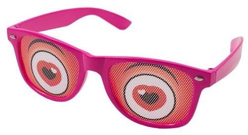 I See You Fancy Dress Party Lunettes avec cœur rouge Yeux