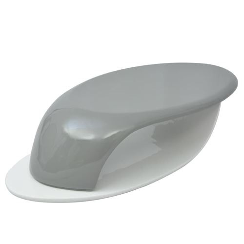vidaXL Table basse Fibre de verre Blanc et gris brillant