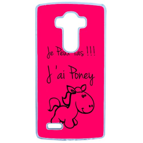Coque Citation Poney Rose Compatible Lg G3 Transparent