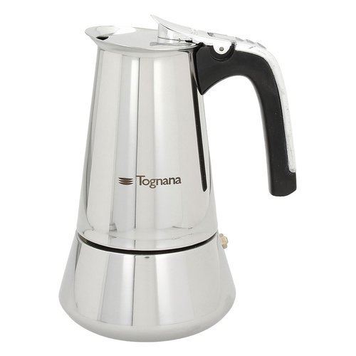 Tognana Riflex Induction Cafetière 4 Tasses, Acier Inoxydable, Argent