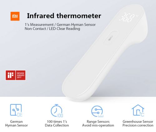 Thermomètre infrarouge d'origine Xiaomi enfants adultes LED thermomètre numérique sans contact capteur de température corporelle frontale infrarouge