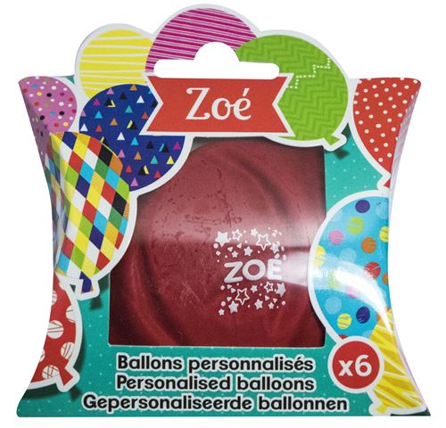 Ballons de baudruche prénom Zoe