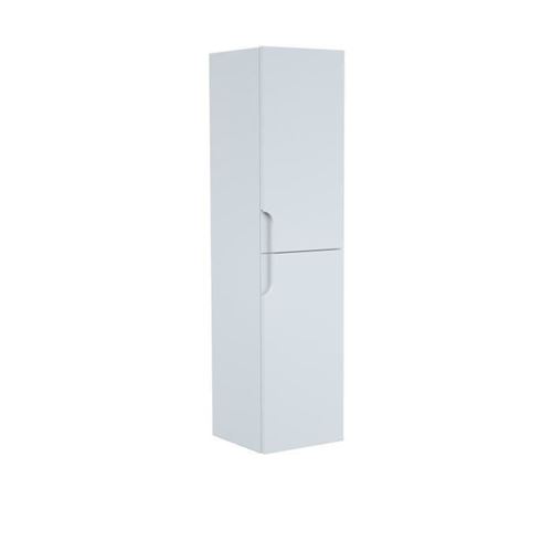 Colonne de salle de bain 2 portes H 120 cm - Blanc - RONDO