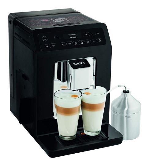 Krups Machine À Café Automatique Evidence One Touch De Cappuccino, Oled Panneau Avec Écran Tactile, 2.1 L Noir
