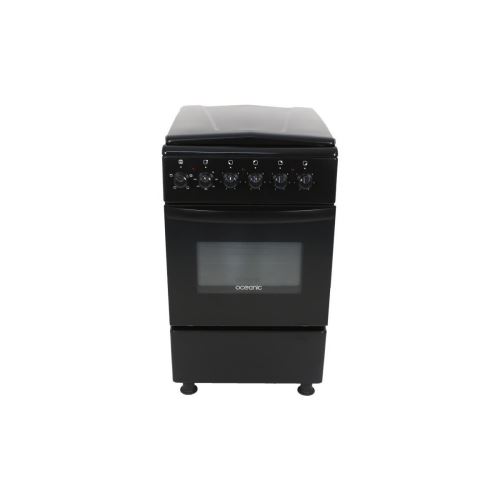 Oceanic OCEACE5060B1 - Cuisinière - pose libre - largeur : 50 cm - profondeur : 60 cm - hauteur : 85 cm - classe A - noir
