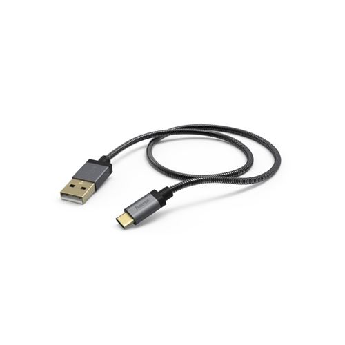 Hama Câble de charge / données Metall USB Type-C 1,5 M Anthracite