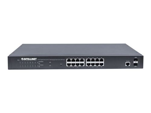 Switch r&eacute;seau RJ45/SFP Intellinet 561198 16 ports fonction PoE 1 pc(s)
