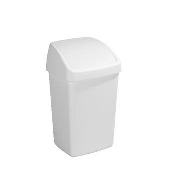 Poubelle Sunware Delta 25 litres blanche - 1