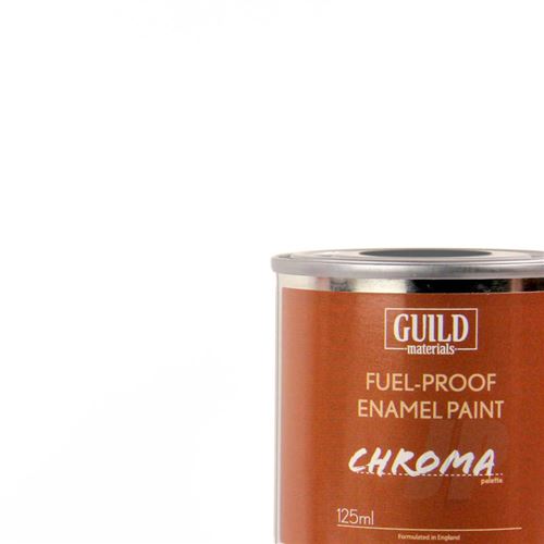 Peinture Chroma Matt Enamel (résistant Carburant) Blanc (pot 125ml) - Guild Materials