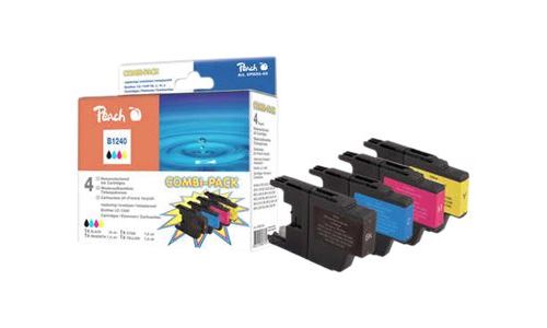 Peach Multi Pack - 4 - zwart, geel, cyaan, magenta - compatibel - inktcartridge (alternatief voor: Brother LC1240M, Brother LC1240Y, Brother LC1240C, Brother LC1240BK)