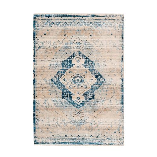 Paris Prix Bleu Tapis Vintage À Franges "Baroque V" Crème & 200 X 290 Cm