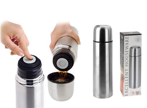 Pot isolant bullet 0.50 l en acier inoxydable
