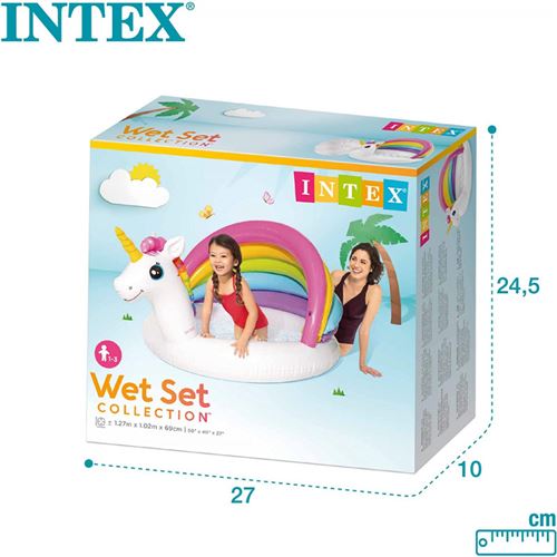 3€ sur Pataugette gonflable licorne Intex - Blanc - Aire de jeu gonflable -  Achat & prix