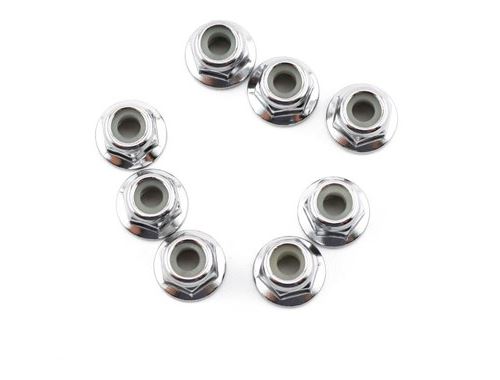 Ecrous nylstop acier epaules 4mm (8)
