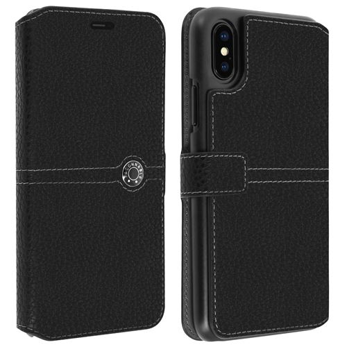 Etui folio Façonnable noir pour iPhone XS Max