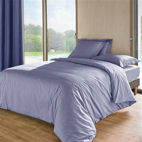 Drap housse percale Royal ESSIX, matelas épais - Céleste - 120 x 190 cm