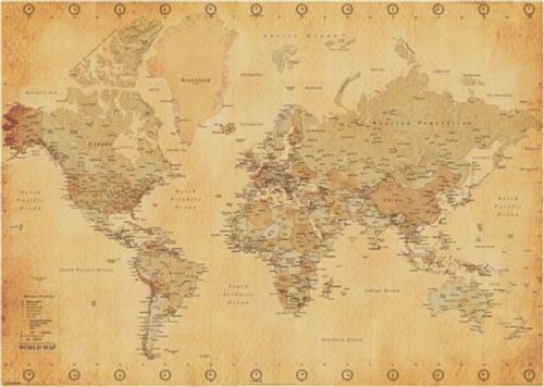 Cartes Posters XXL - Style Ancien (96x136 cm)