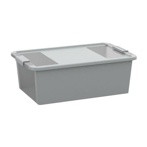 abm boîte de rangement bi box - 26 l - gris