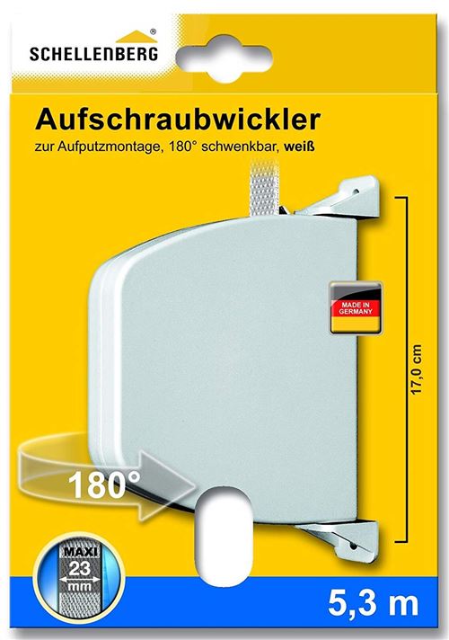 Schellenberg Maxi schwenkbar 50801 Enrouleur pour Blanc