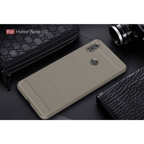 Huawei Honor 10 Note Carbone Gris Coque Housse Etui En Silicone Gel Souple hfs-house®