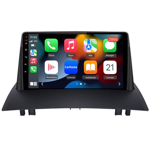 Autoradio Android 13 pour Renault Megane 2 2002-2009, 9 Écran Tactile,WiFi,CarPlay Android Auto, 2Go RAM + 32Go ROM,Bluetooth,GPS,FM/AM/DSP