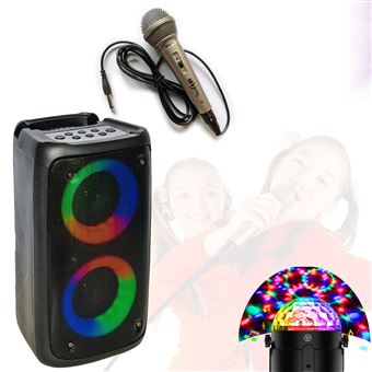Enceintes, baffle et amplis DJ Party Light & Sound Enceinte Portable  Enfant Karaoke Party MOBILE8 - Bluetooth USB SD - Pied - Micro - Jeu de  Lumière Rotatif - Cadeau - Anniversaire