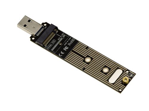 Adaptateur type cl&eacute; USB 3.1 10G pour SSD M.2 M2 NGFF NVMe B+M ou M Key avec Chipset JMicron JMS583